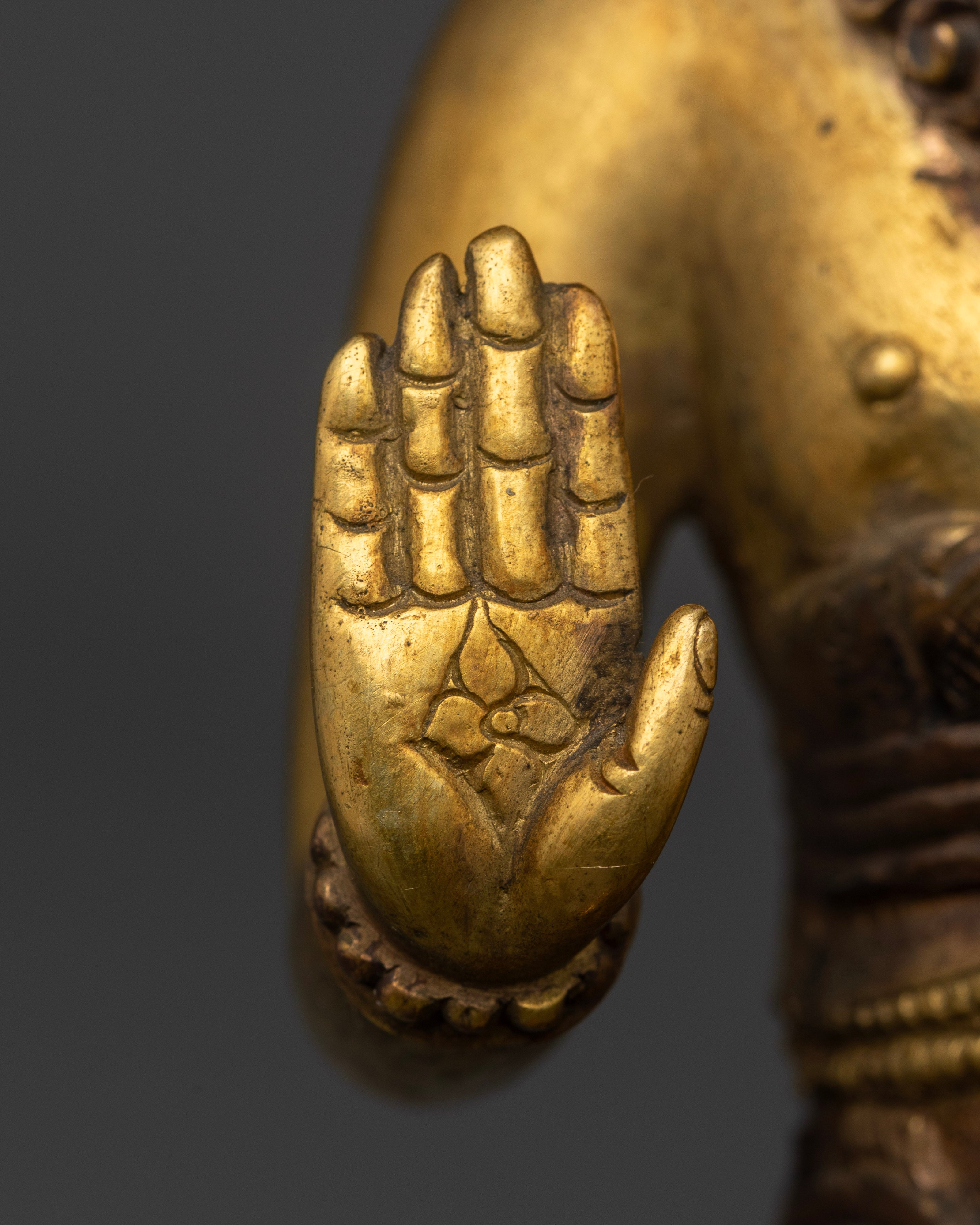 Enlightened Dipankara Statue: The Light-Bringer of Dharma