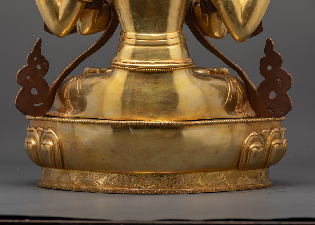 Chenrezig Statue | Authentic Hand-Carved Tibetan Deity