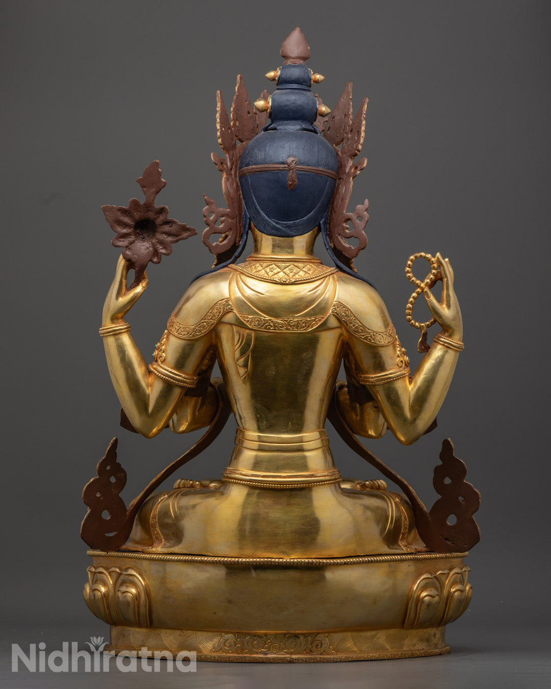 Chenrezig Statue | Authentic Hand-Carved Tibetan Deity
