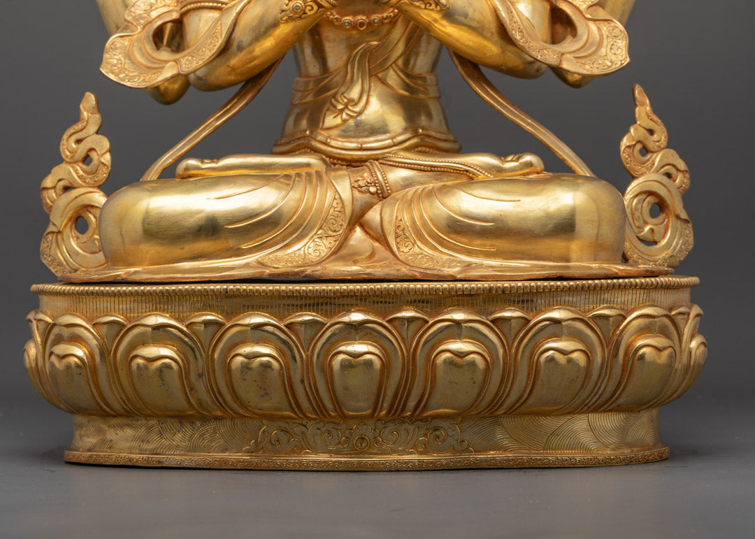 Chenrezig Statue | Authentic Hand-Carved Tibetan Deity