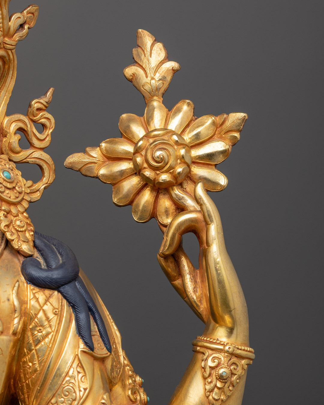 Chenrezig Statue | Authentic Hand-Carved Tibetan Deity
