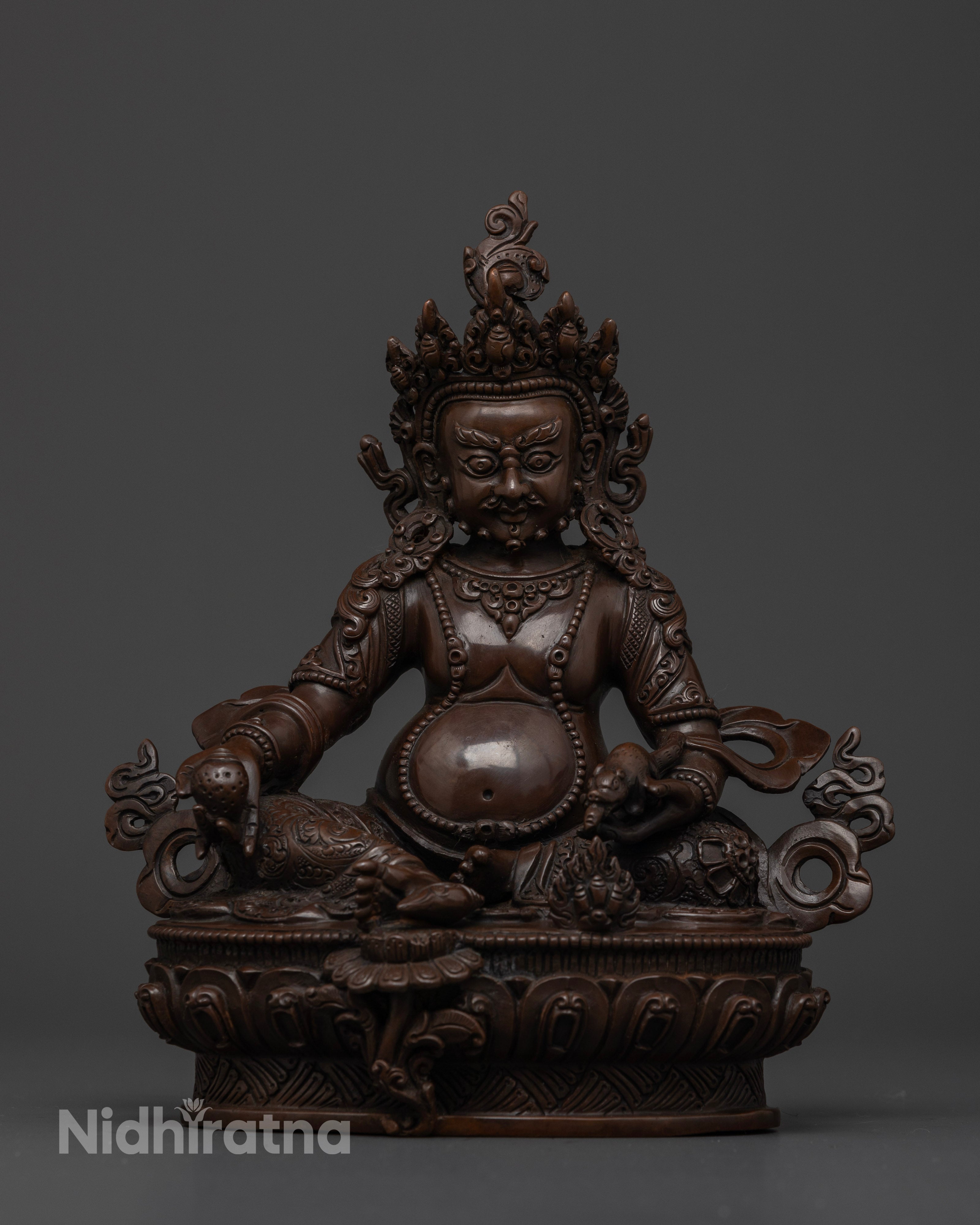 Full Oxidized Zambhala Statue: A Symbol of Wealth