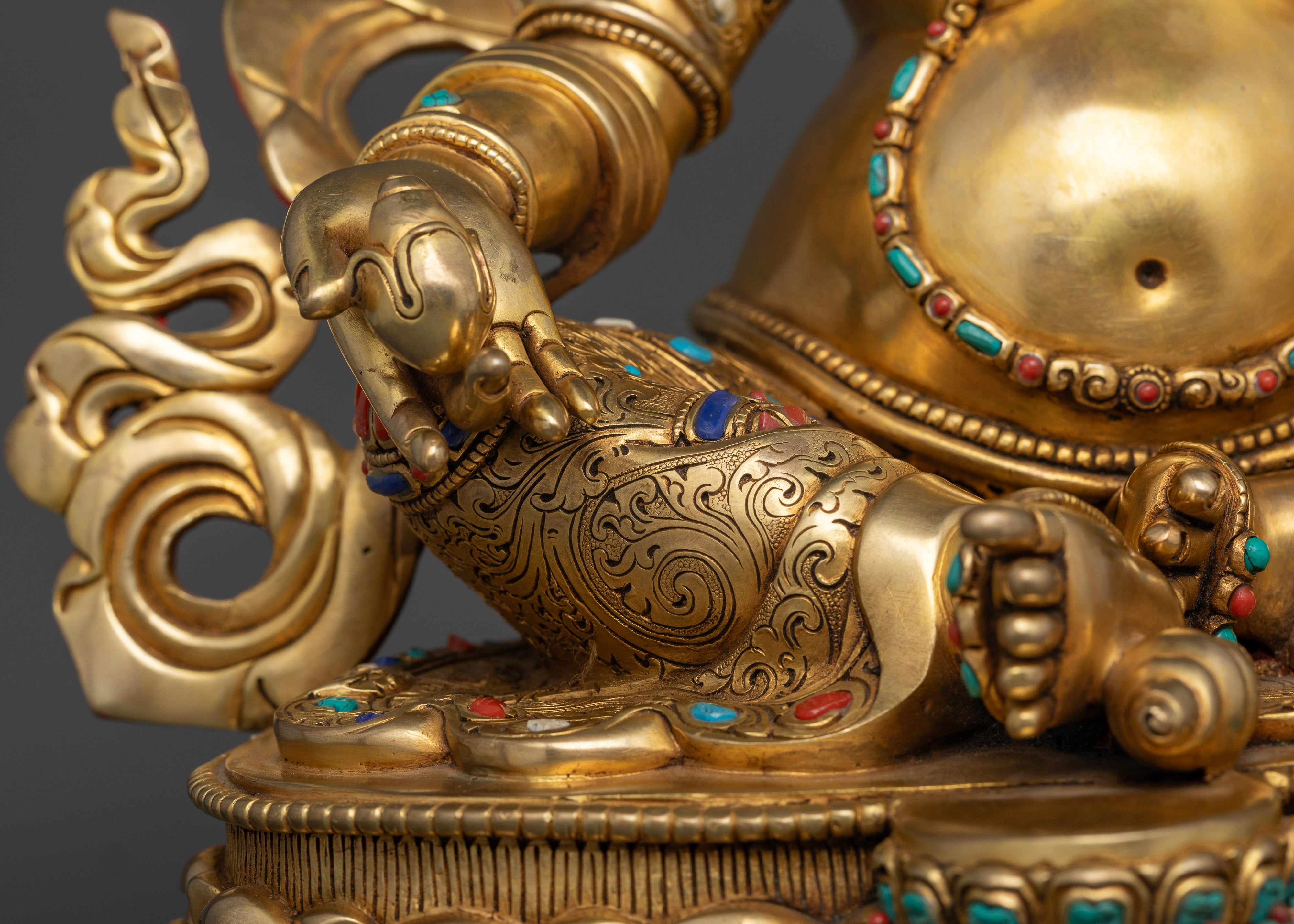 Wealth Deity Dzambhala Statue: For Prosperity & Spiritual Abundance