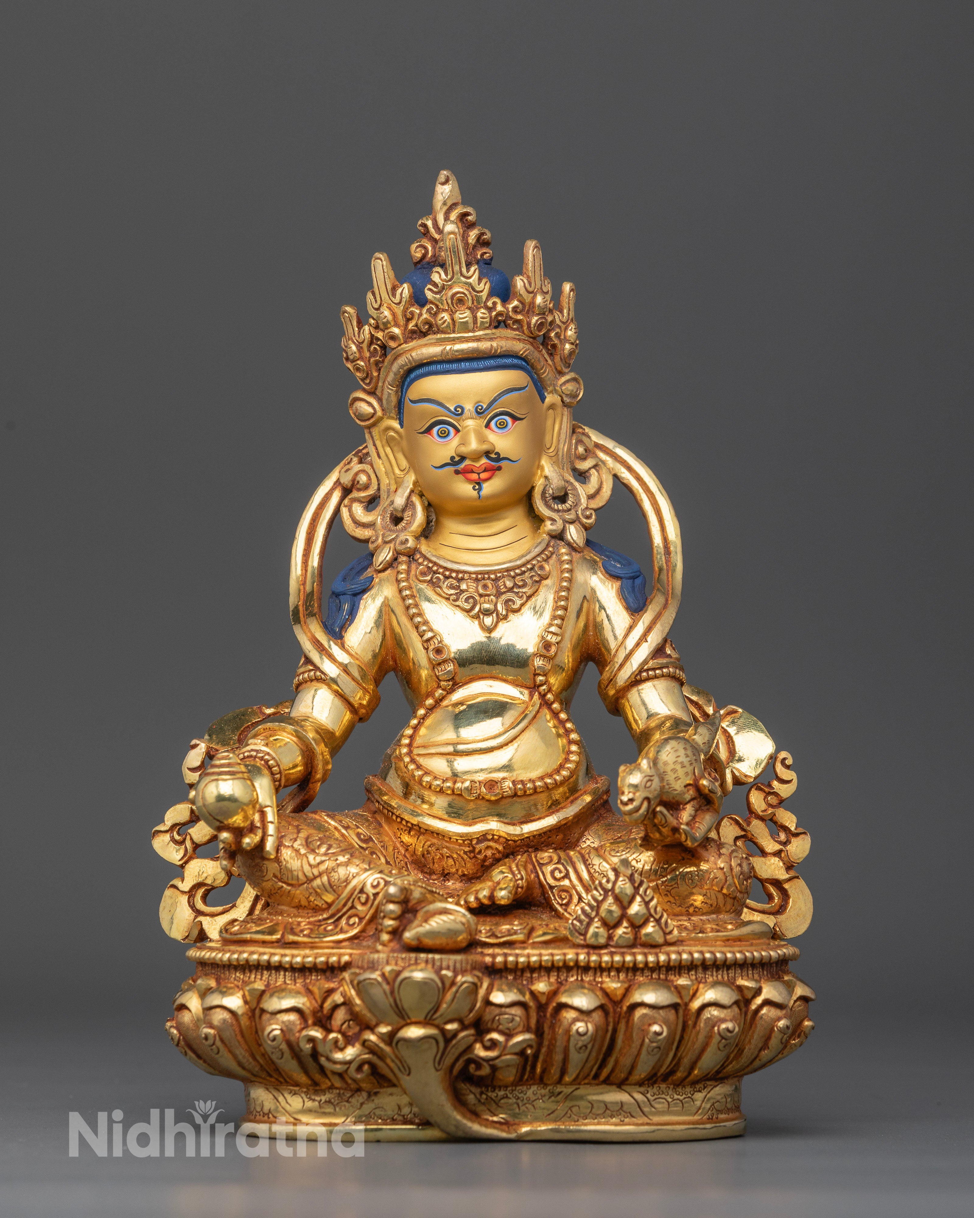 Handcrafted Wealth Deity Statue: Dzambhala (Kubera)