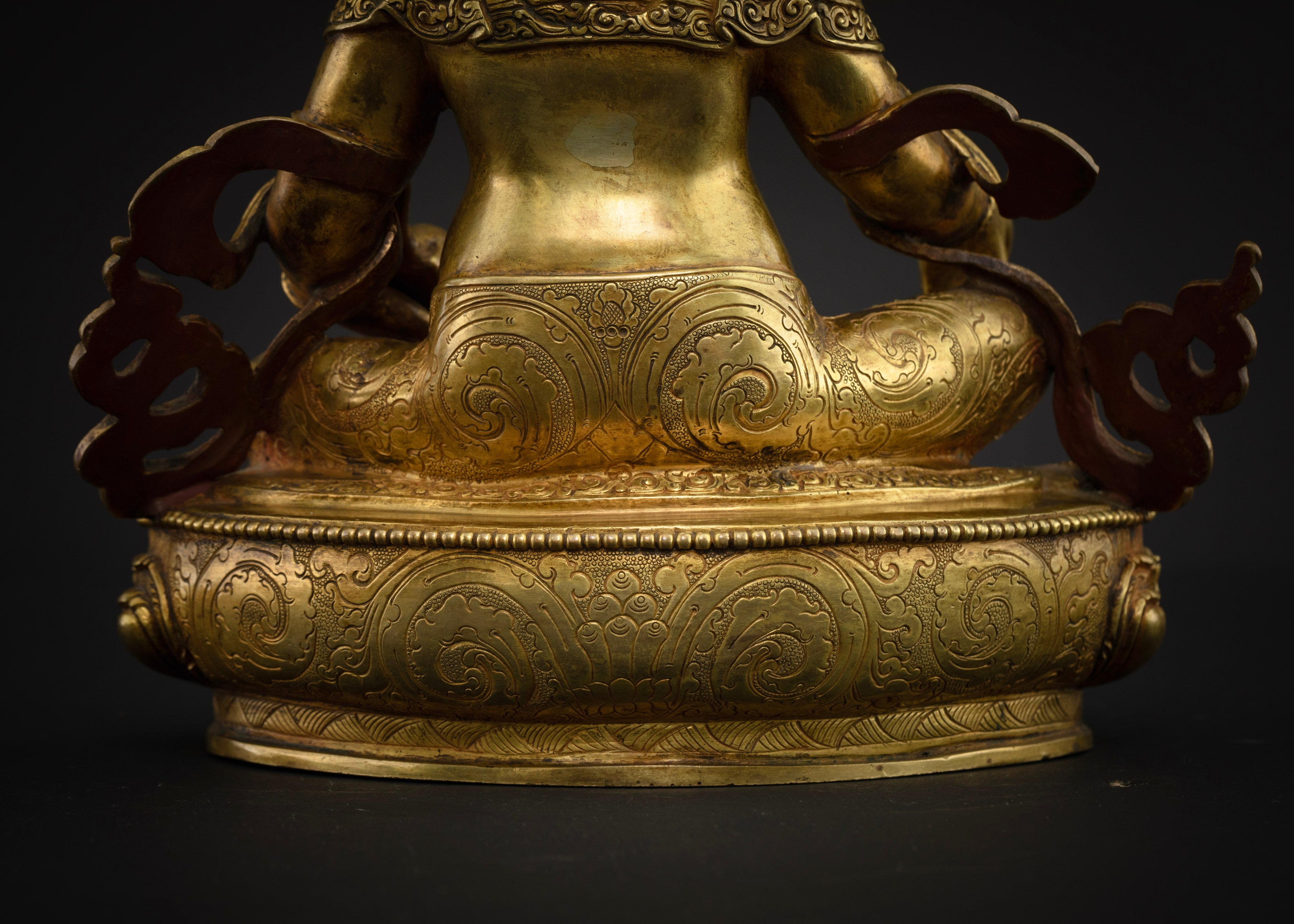 Dzambhala Statue: Authentic Copper Hand-Carved Masterpiece
