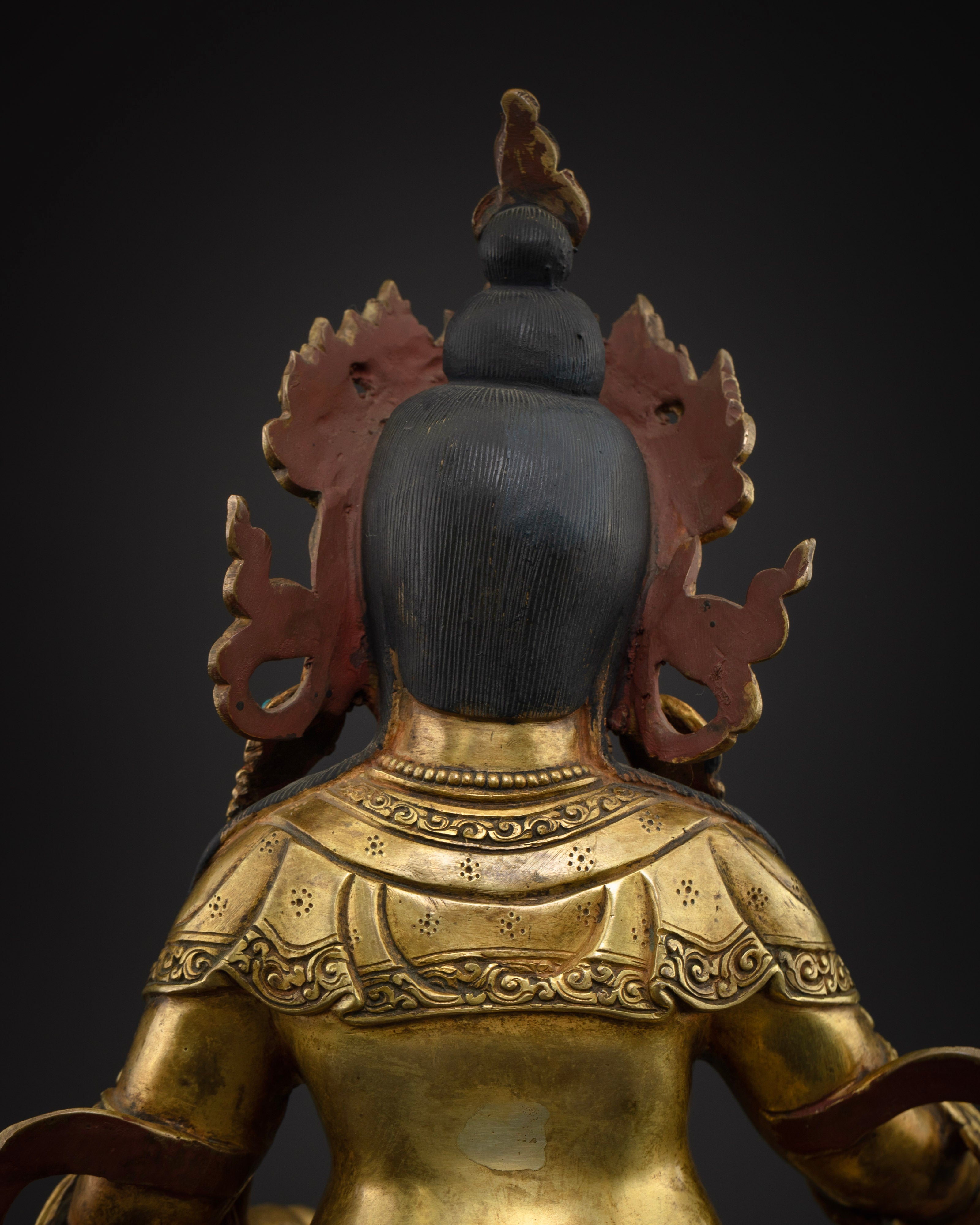 Dzambhala Statue: Authentic Copper Hand-Carved Masterpiece