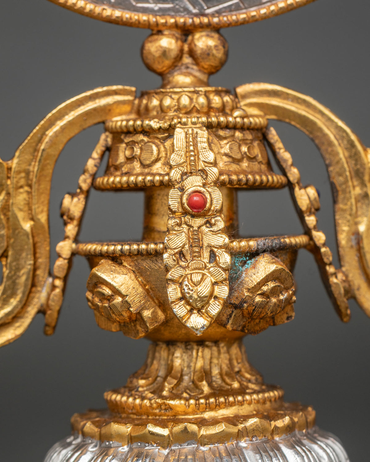 Buddhist Dharma Wheel Ornament | Sacred Temple Decor
