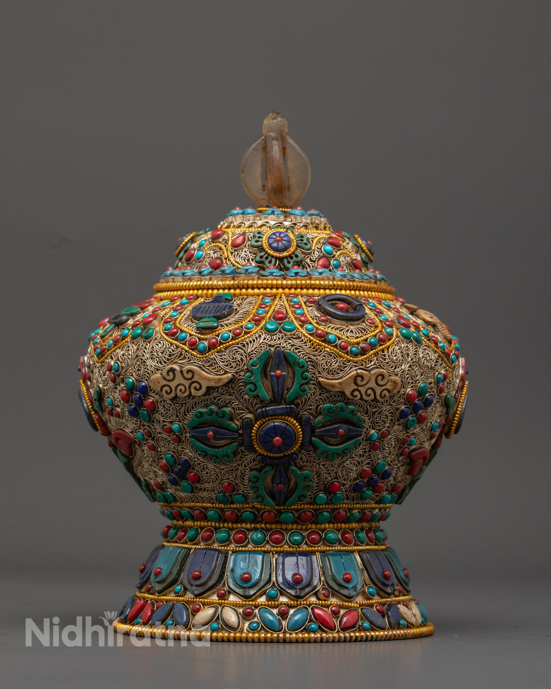 Handcrafted Dhupur Rice Pot | Tibetan Offering Vessel