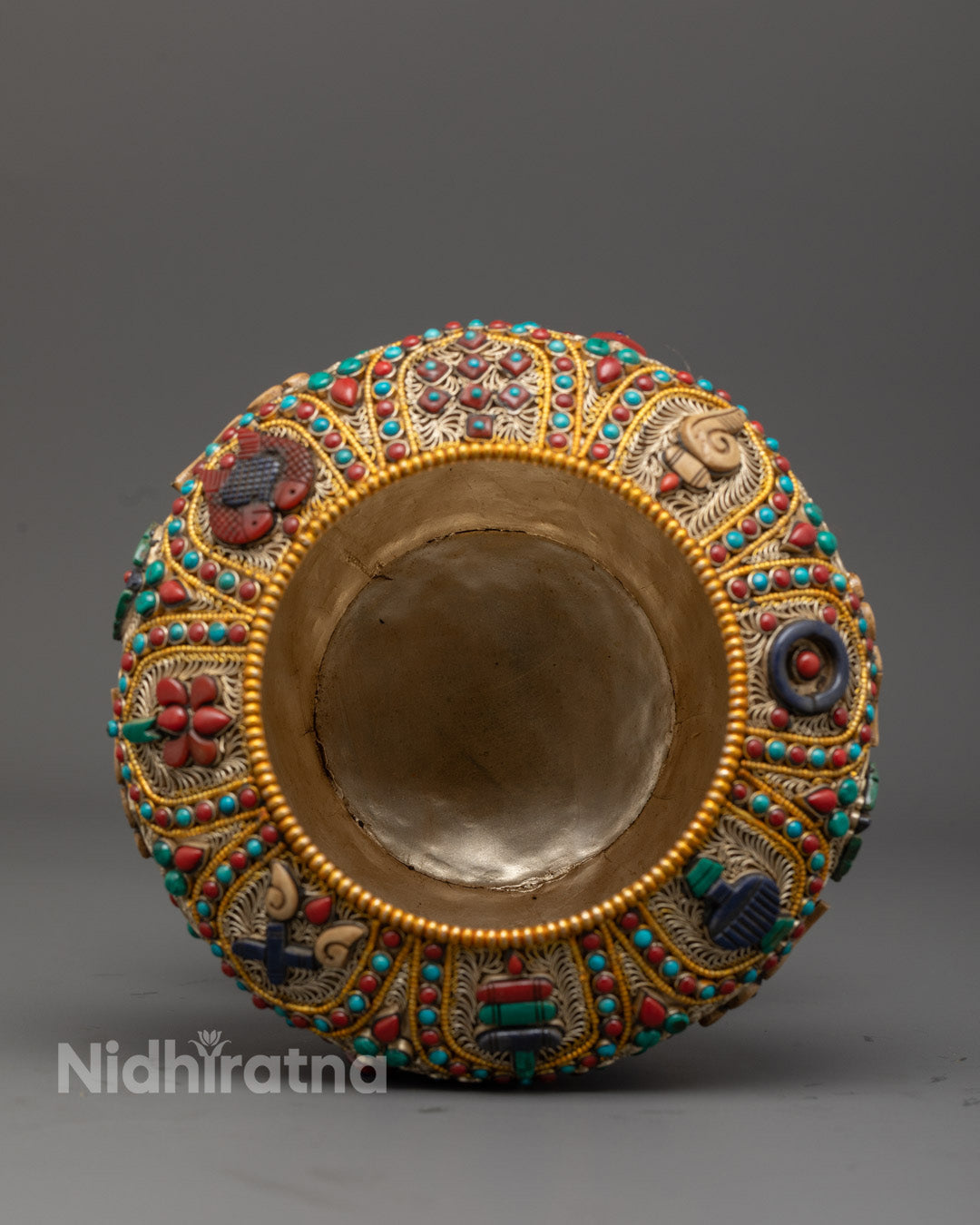 Handcrafted Dhupur Rice Pot | Tibetan Offering Vessel