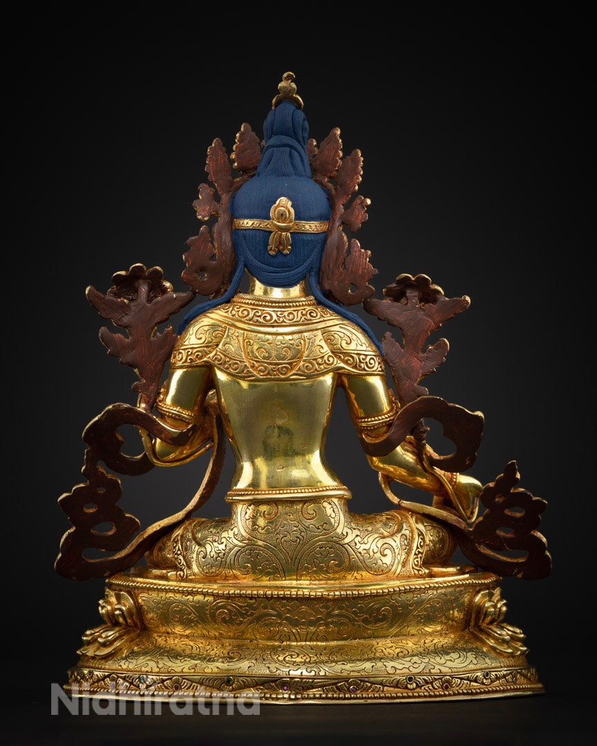 Green Tara Statue: Handcrafted Tibetan Buddhist Deity