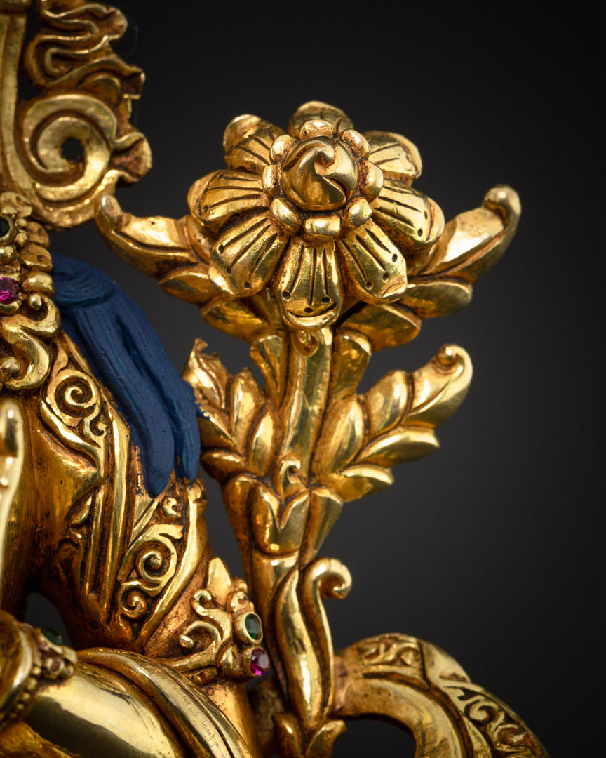 Green Tara Statue: Handcrafted Tibetan Buddhist Deity