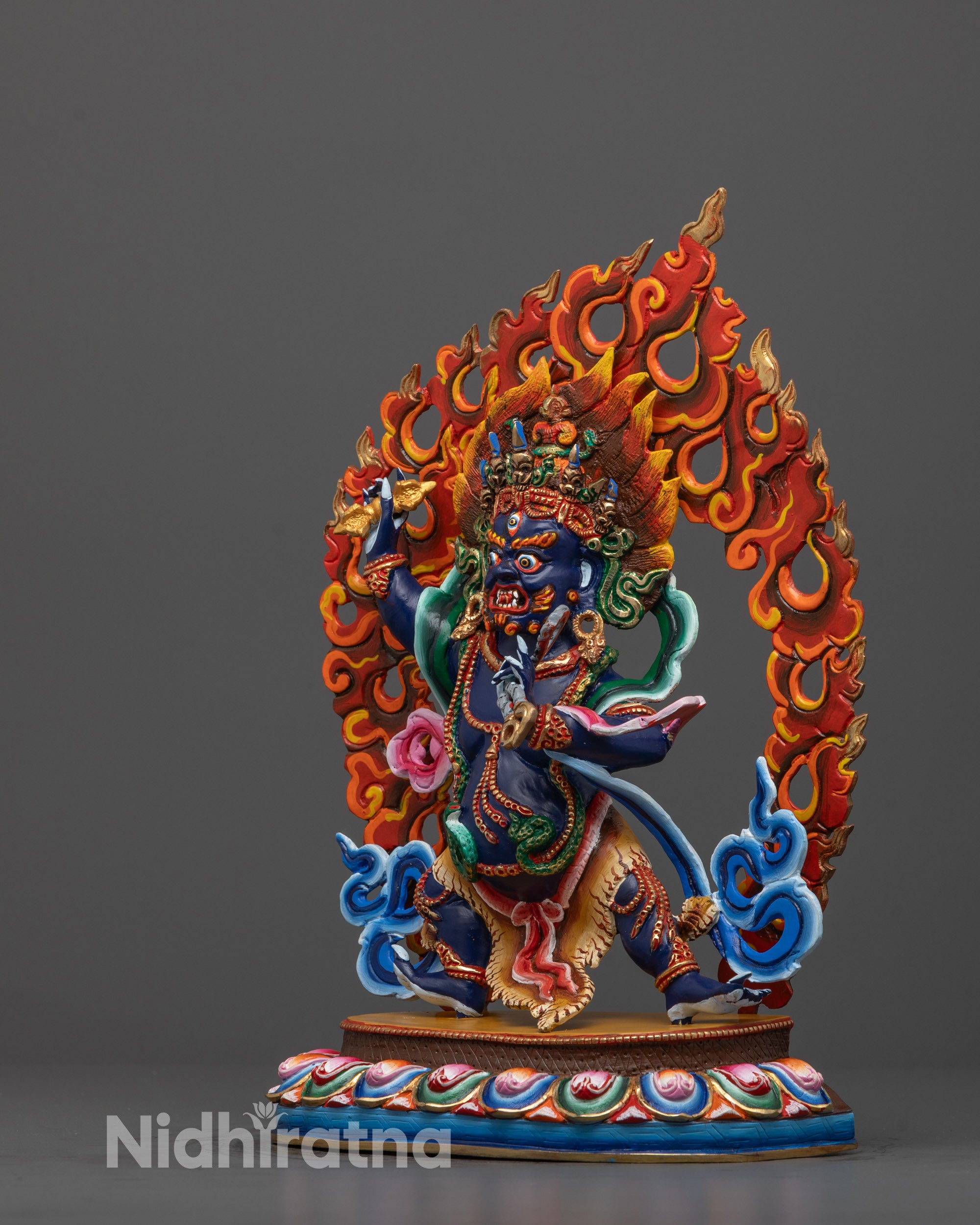 Nepalese Vajrapani Statue | Handcrafted Vajrayana Dharma Protector