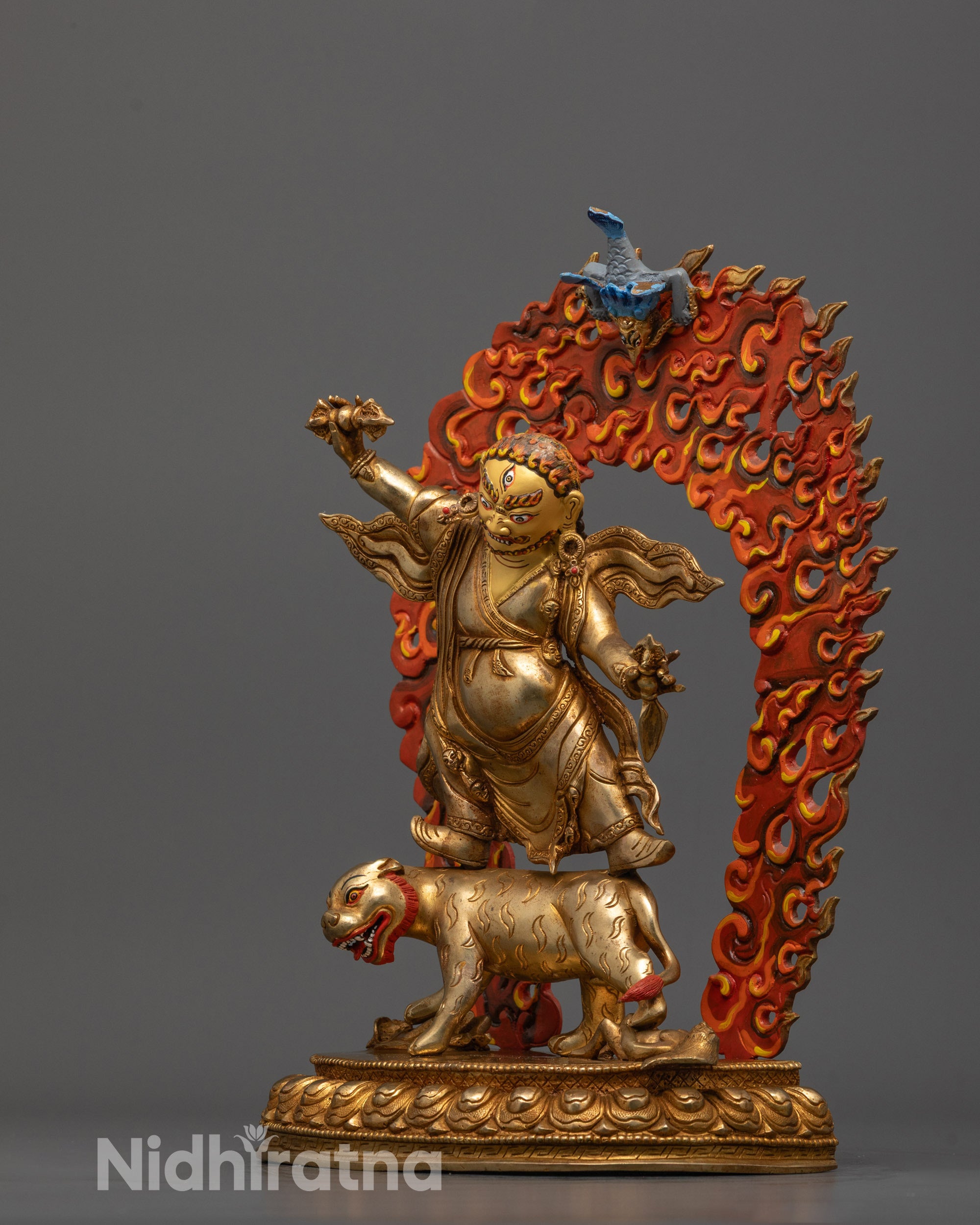 Handmade Dorje Drolo Statue in Traditional Himalayan Style