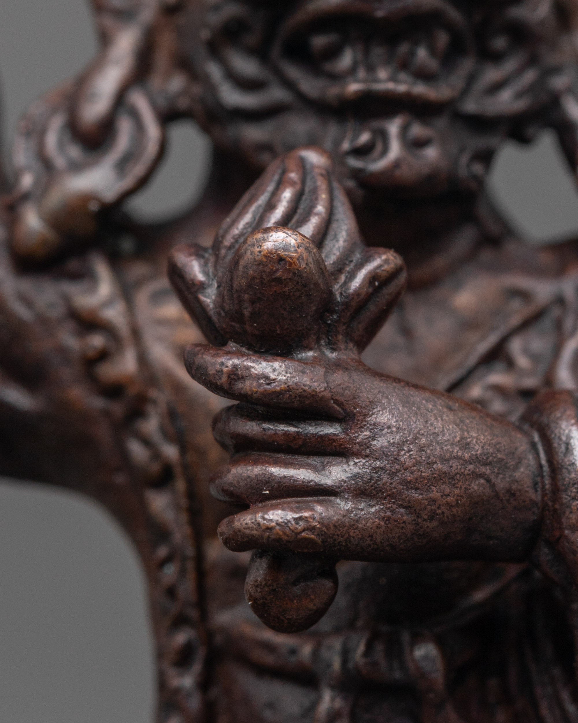 Machine-Made Dorje Lekpa Statue | Oxidized Wrathful Deity