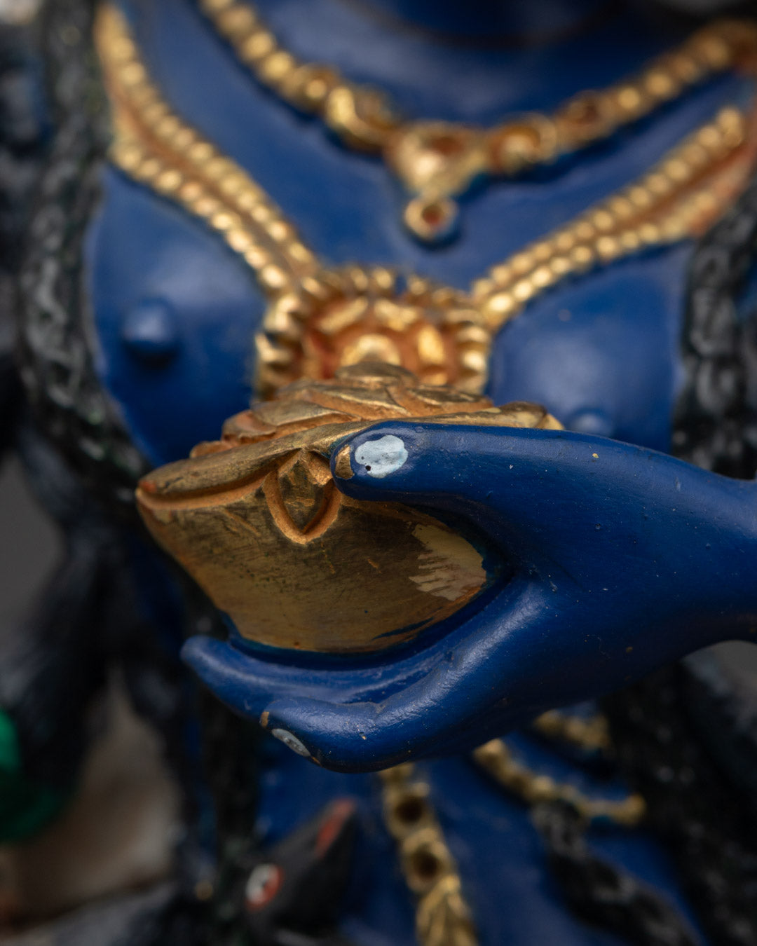 Wrathful Troma Nagmo Statue | Vibrant Dakini for Vajrayana Practice