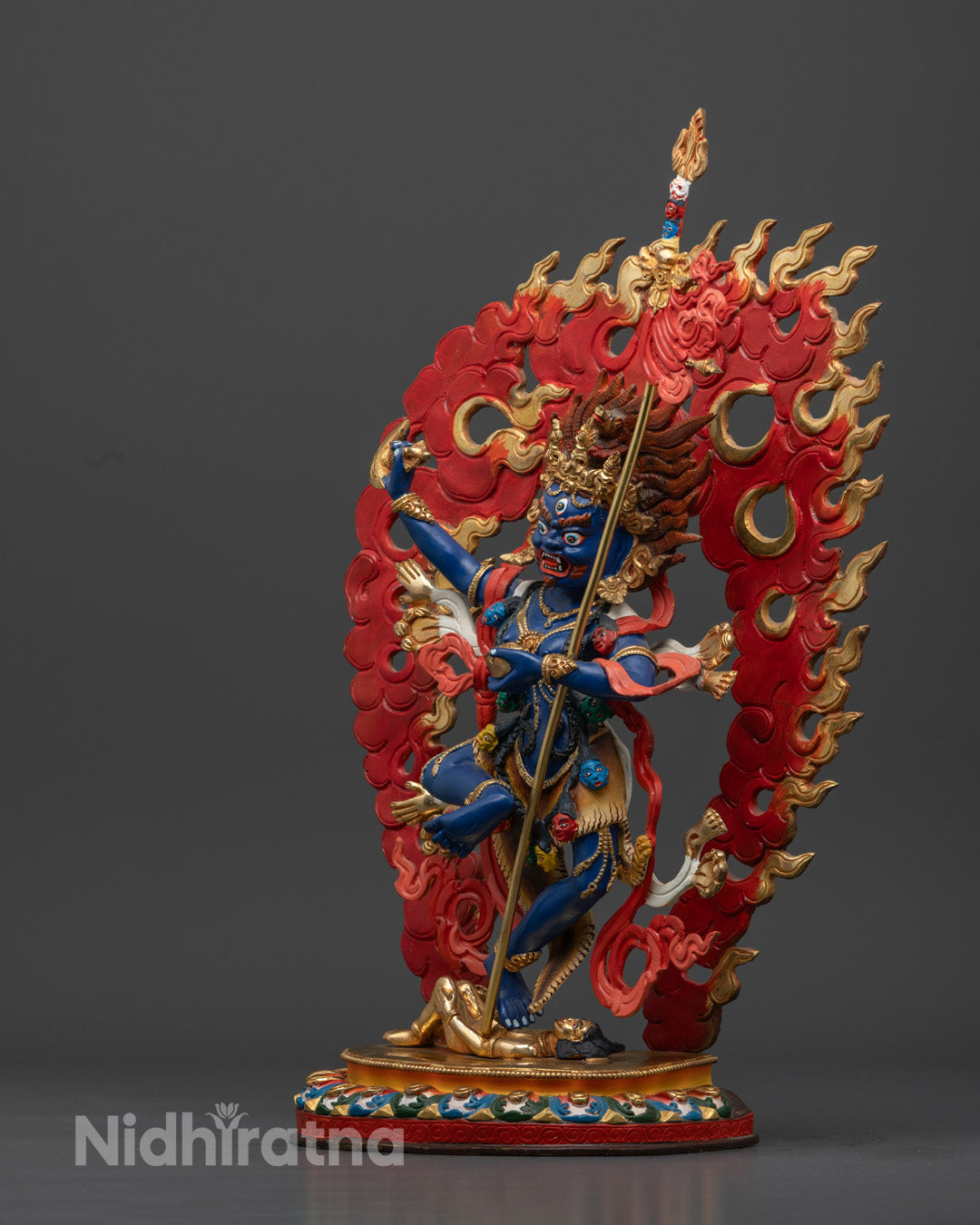 Wrathful Troma Nagmo Statue | Vibrant Dakini for Vajrayana Practice