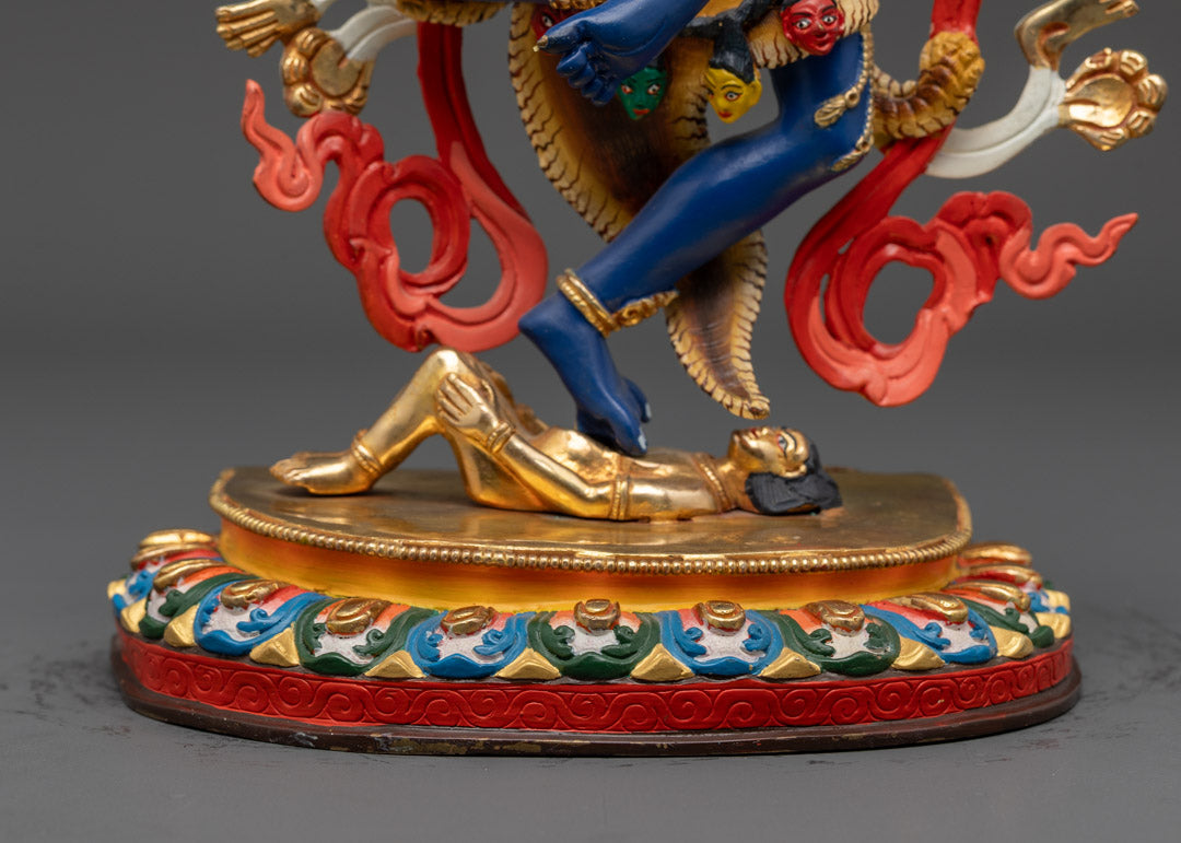 Wrathful Troma Nagmo Statue | Vibrant Dakini for Vajrayana Practice