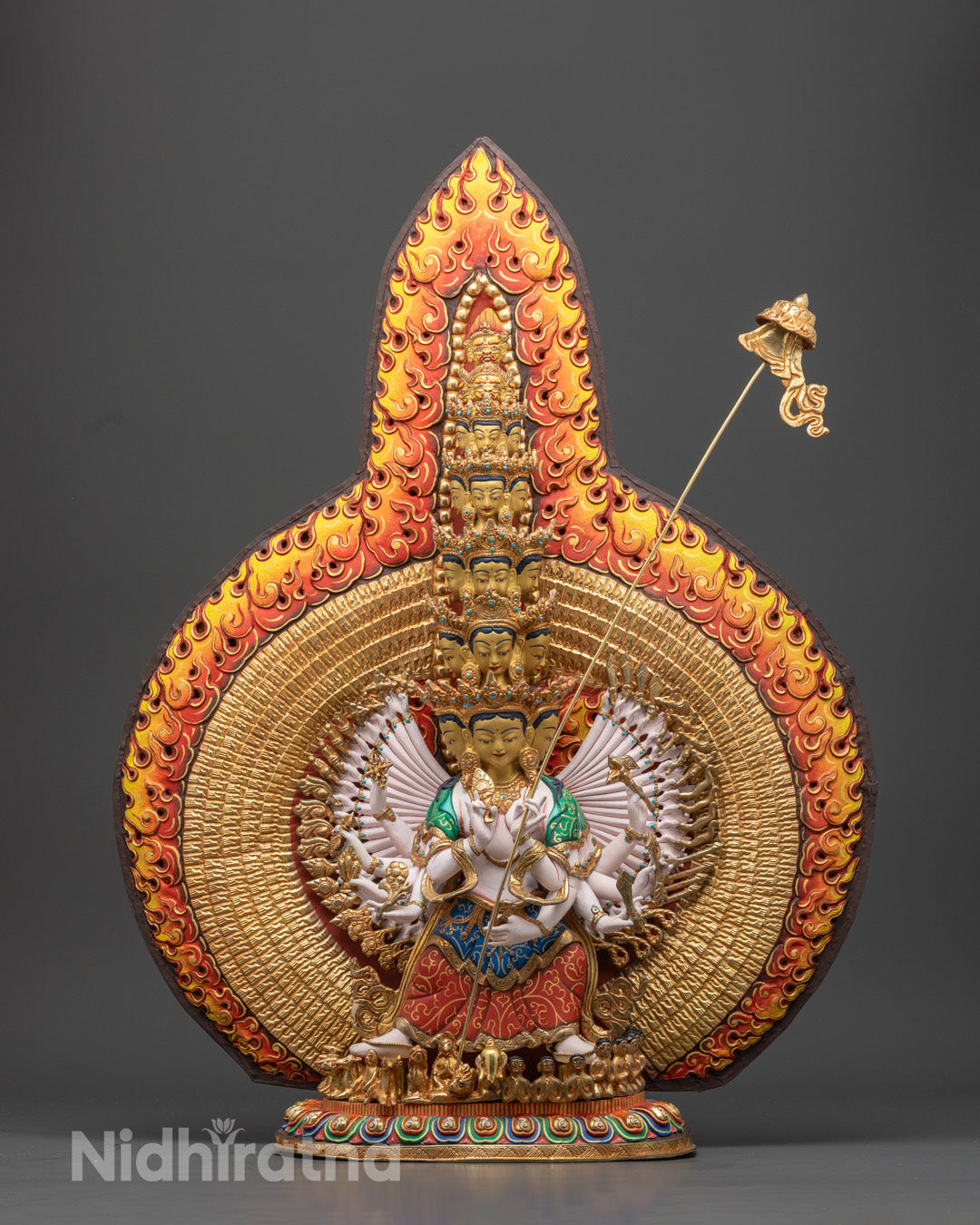 Tibetan 1000-Armed Sitatapatra Statue | White Umbrella Deity