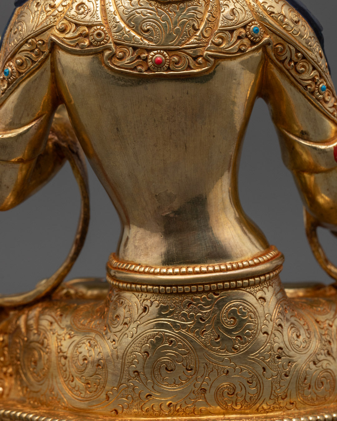 24K Gold-Gilded Dukar Statue | White Umbrella Goddess of Tibet