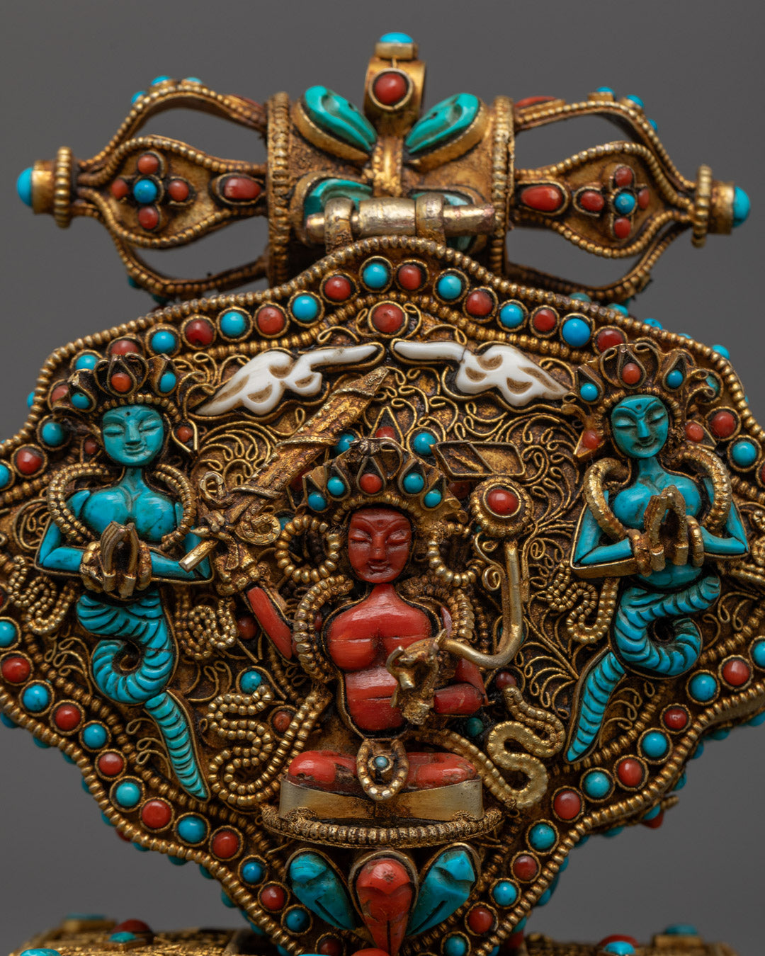 Tibetan Prayer Box with Manjushri