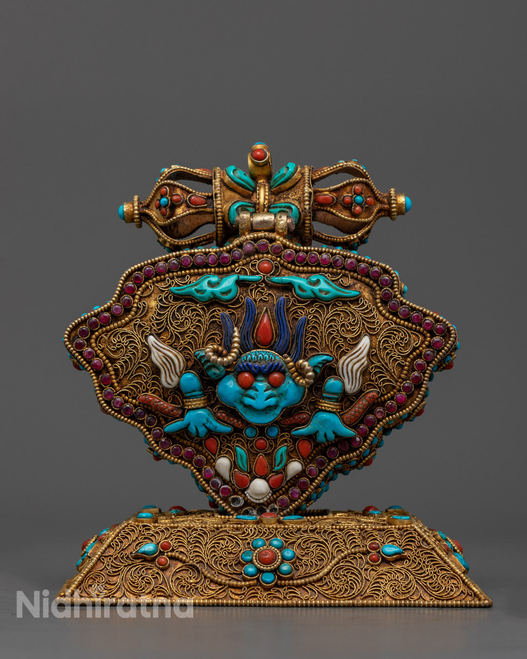 Tibetan Prayer Box with Manjushri