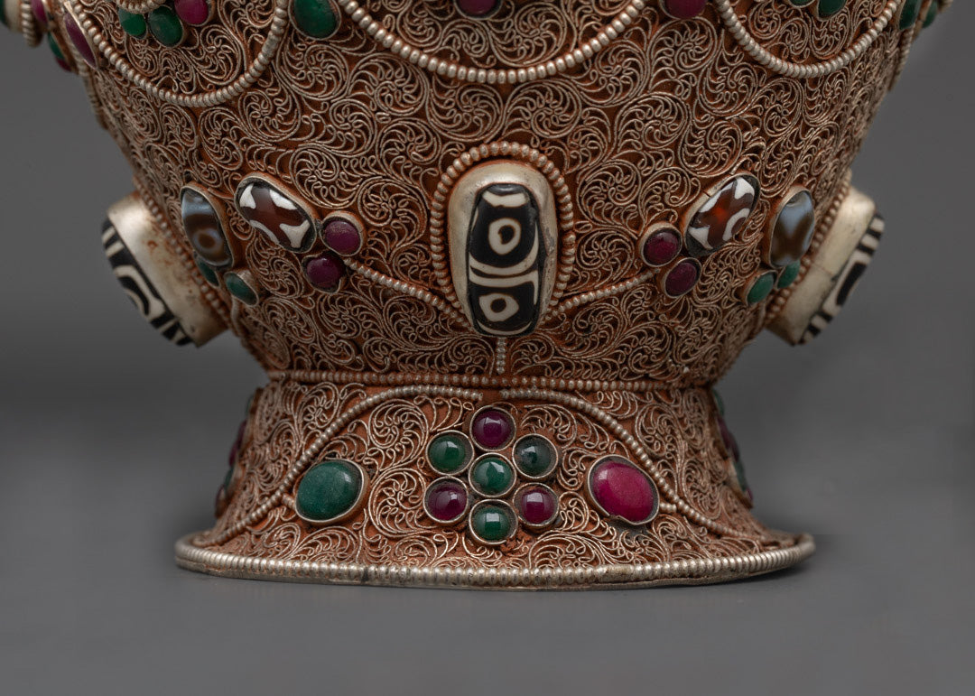 Ritual Offering Pot for Buddhist Altar | Ceremonial Home Items