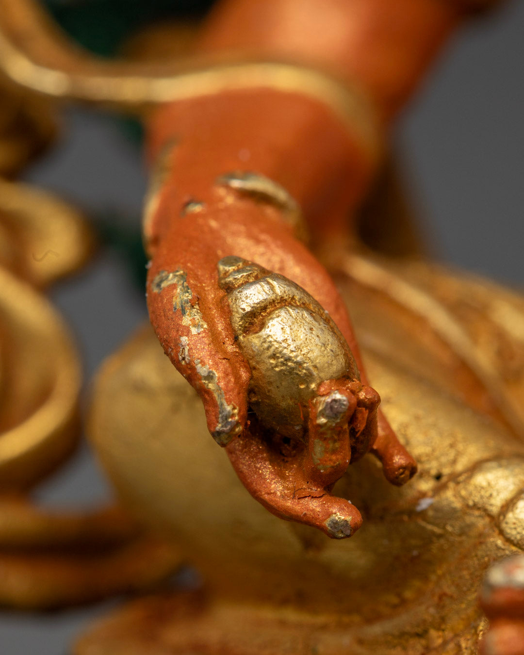 Yellow-Hued Dzambhala Statue | Buddhist Wealth Deity Sculpture