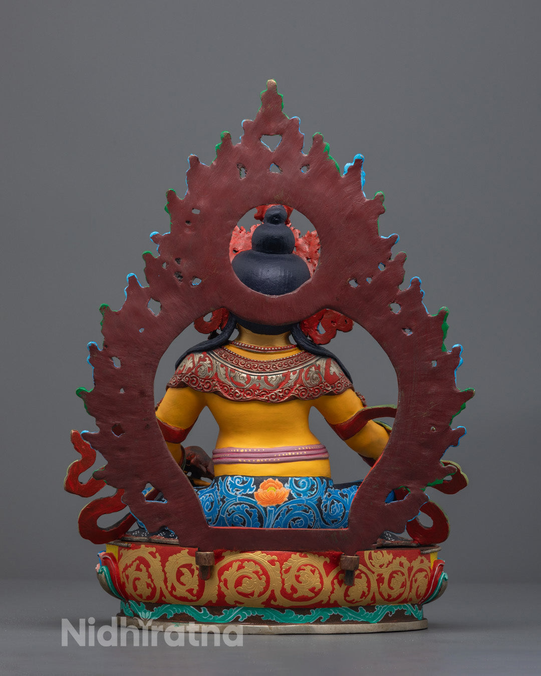 Yellow-Coloured Dzambhala Sculpture | Spiritual Wealth Guardian