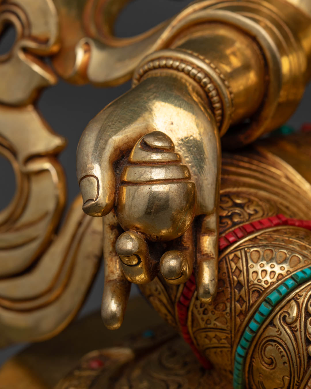 Traditional Dzambhala Statue | Hand-Carved Dzambhala Sculpture