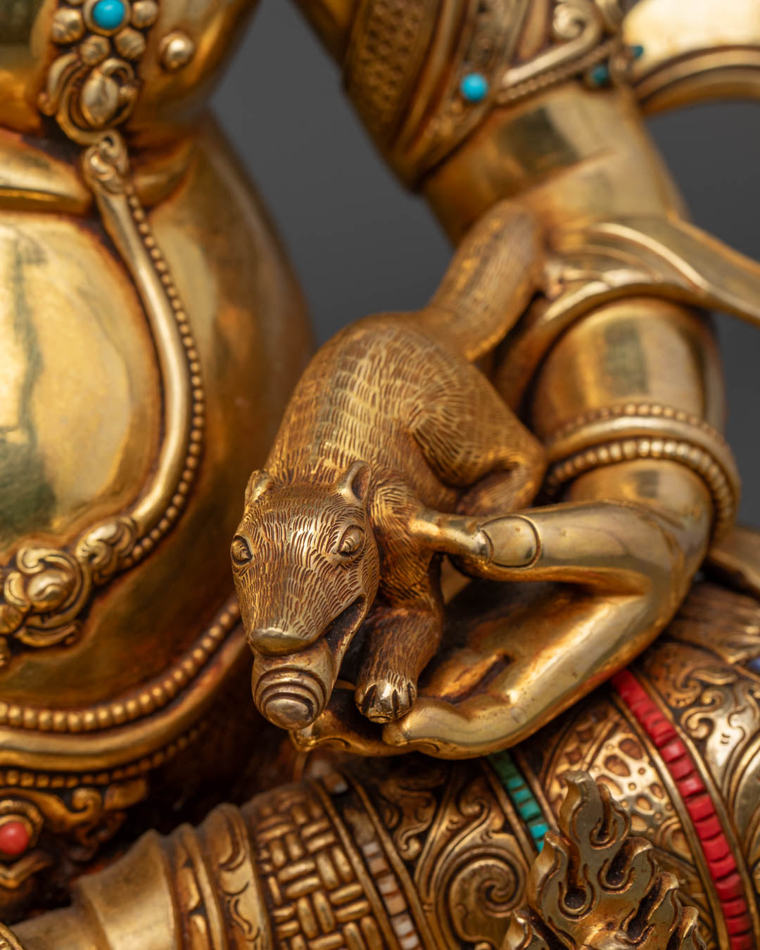 Traditional Dzambhala Statue | Hand-Carved Dzambhala Sculpture