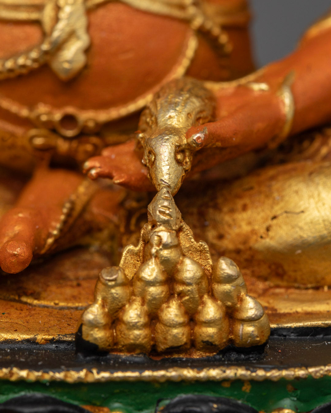 Yellow-Hued Dzambhala Statue | Buddhist Wealth Deity Sculpture