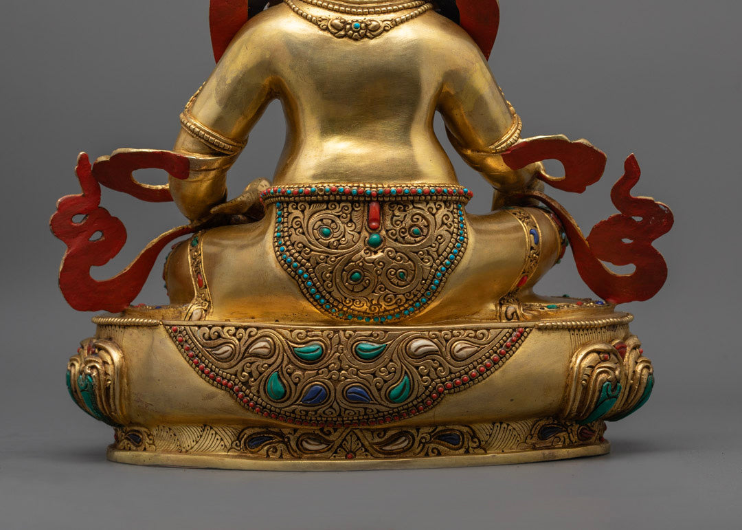 Hand-Carved Jambhala Statue | Tibetan Wealth Deity