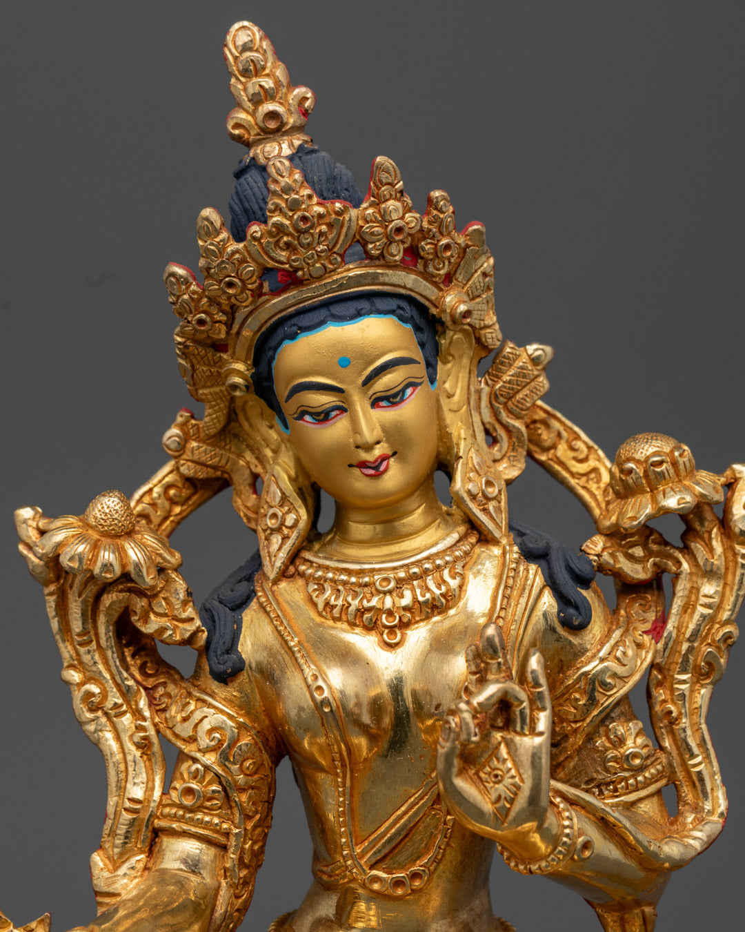 Green Tara Tibetan Statue | Powerful Goddess of Healing