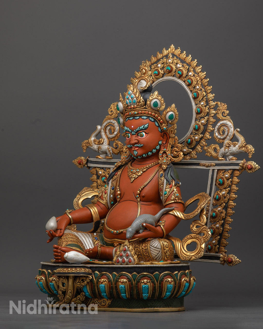 Dzambhala Statue | Tibetan Wealth Deity Hand-Carved