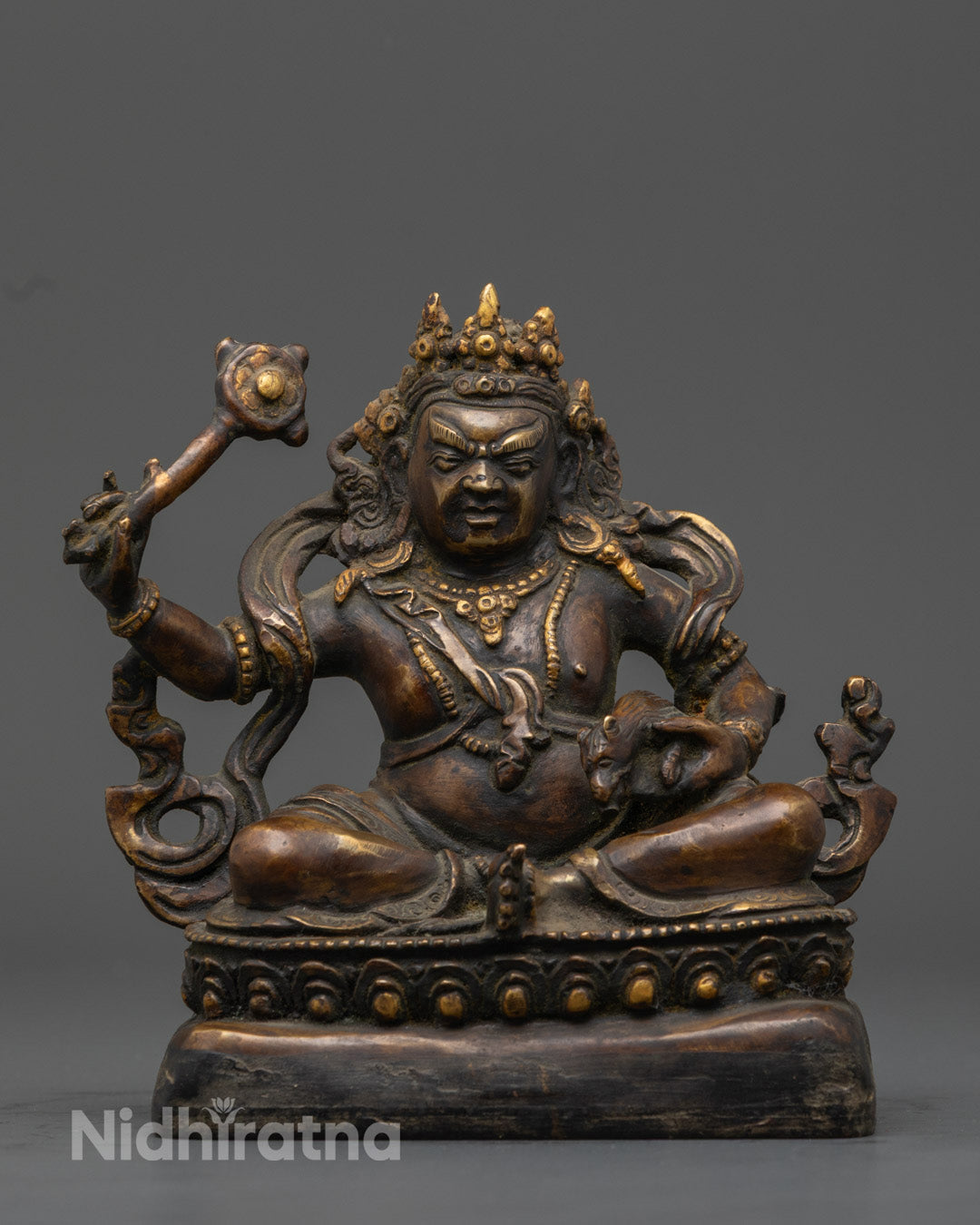 Handmade Oxidized Dzambhala Sculpture