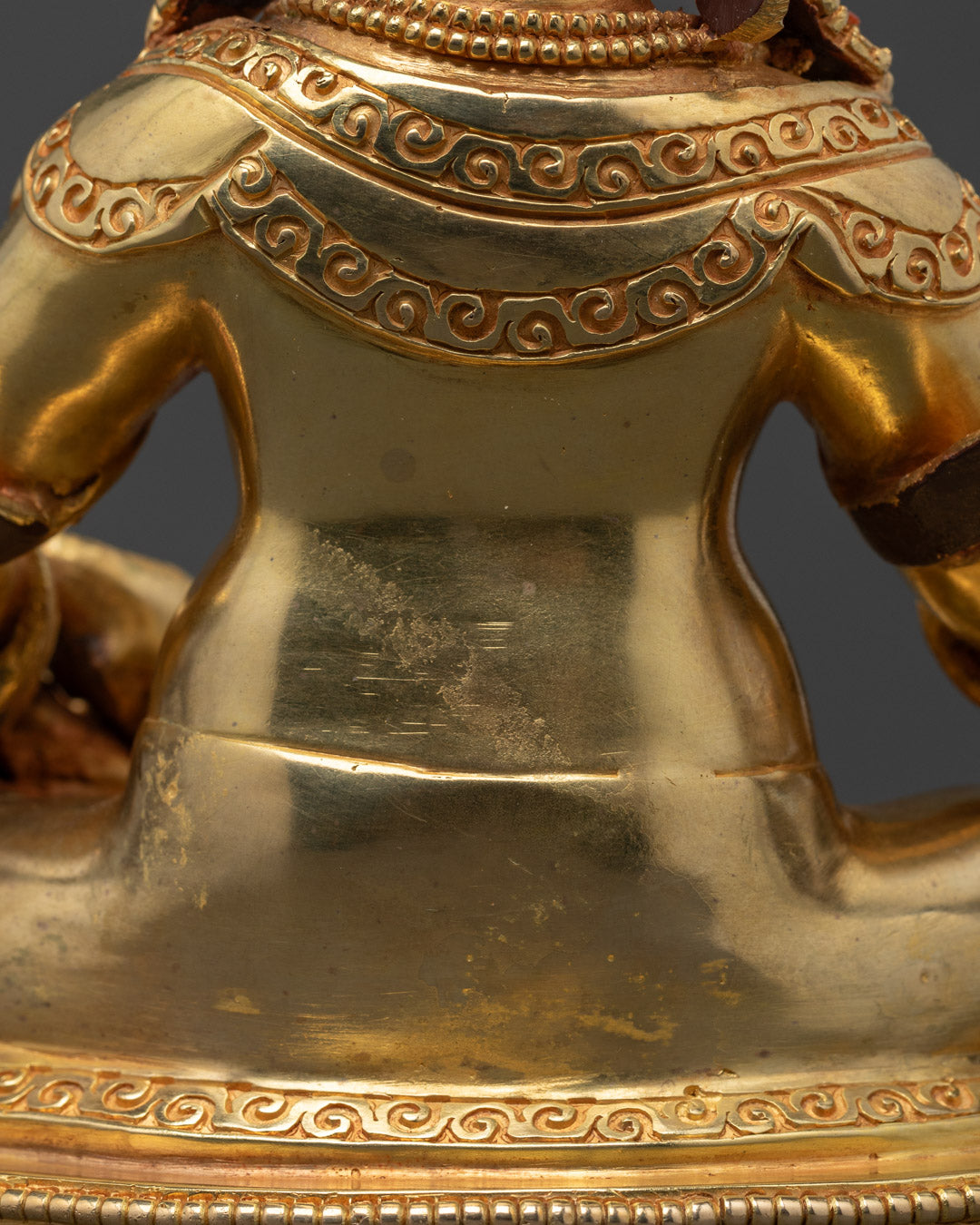 Gold-Gilded Dzambhala Statue | Handmade Buddhist Wealth Deity
