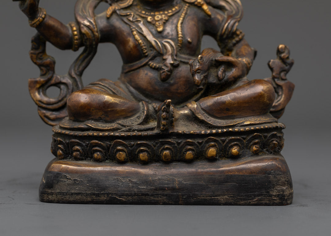 Handmade Oxidized Dzambhala Sculpture