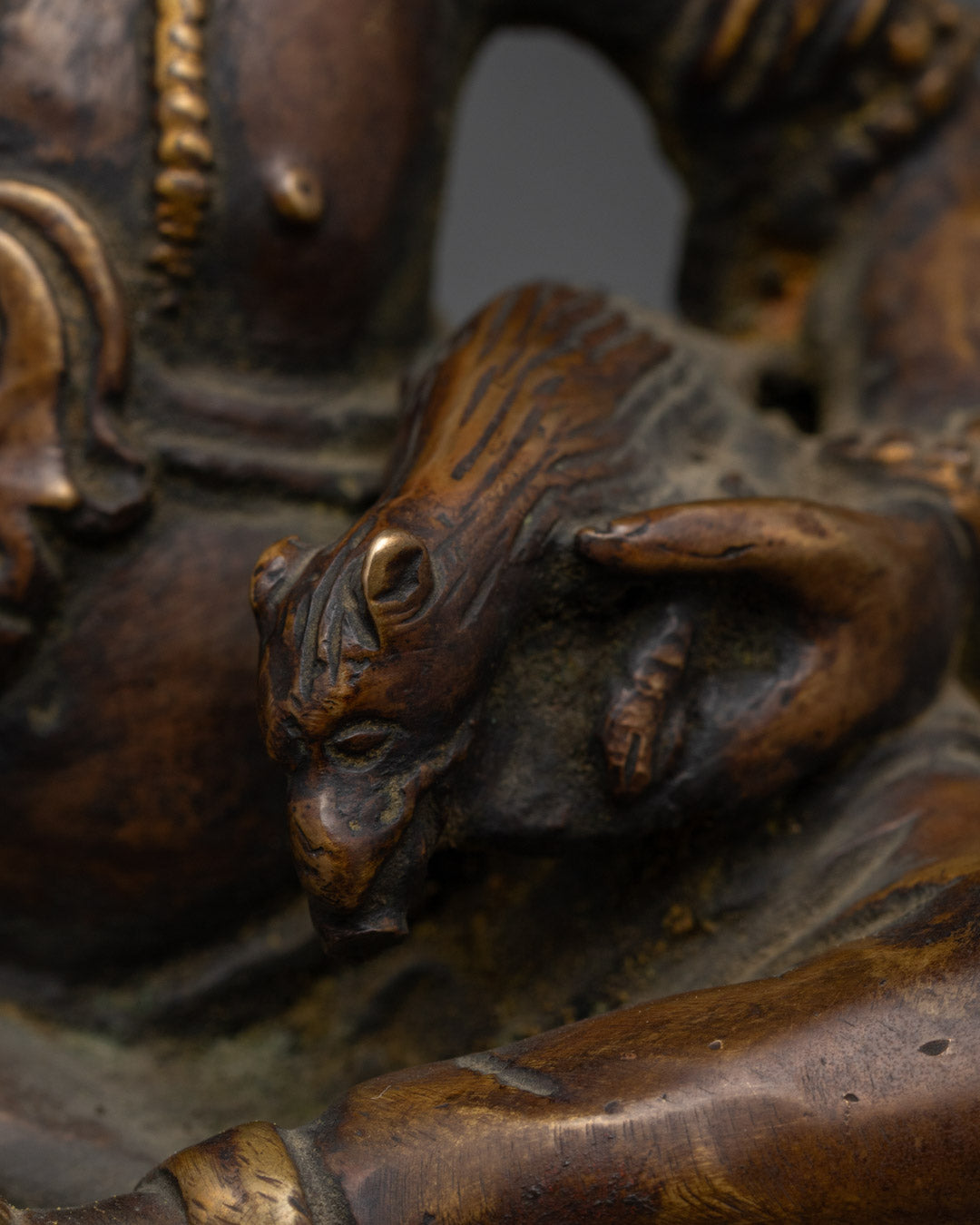 Handmade Oxidized Dzambhala Sculpture