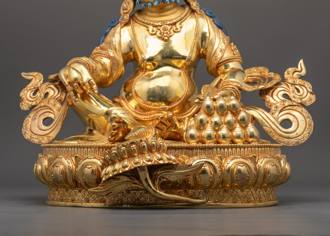 Spiritual Dzambhala Statue | Handcrafted 24K Gold