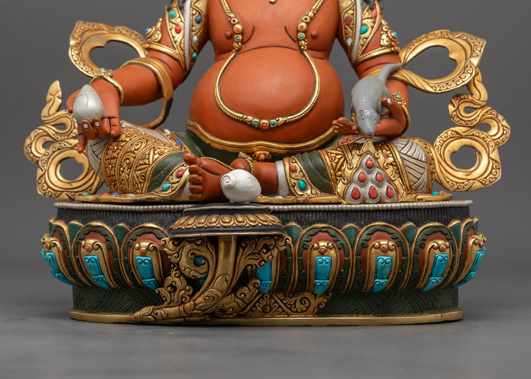Dzambhala Statue | Tibetan Wealth Deity Hand-Carved