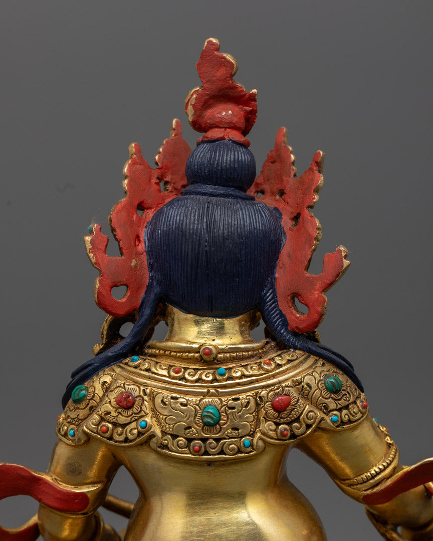 24K Gold Dzambhala Statue | Handcrafted Wealth Deity from Nepal