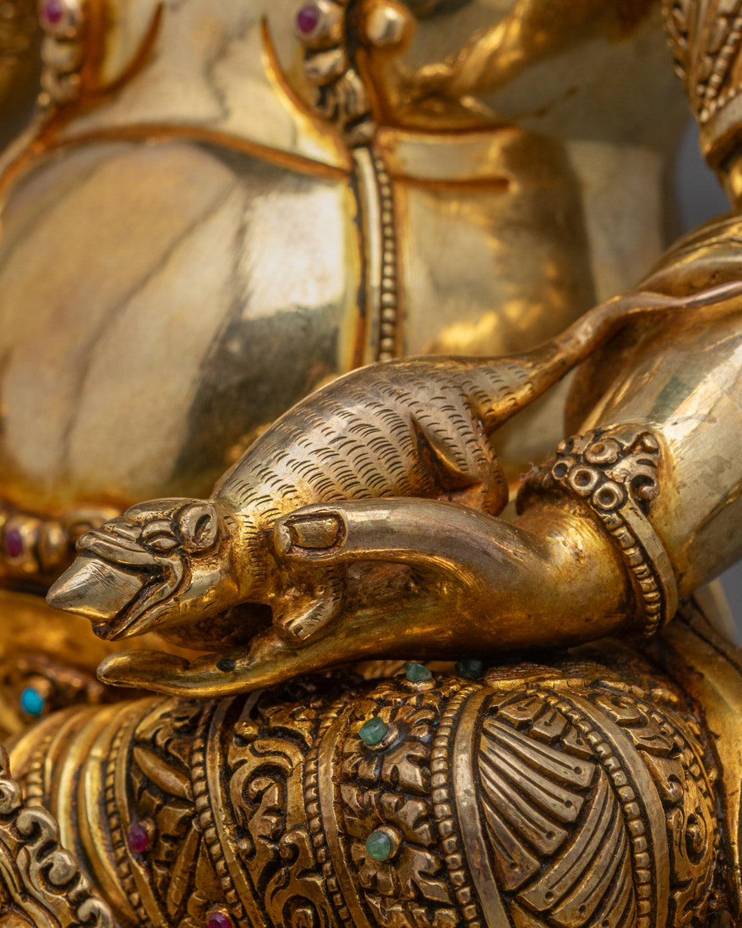 Sacred Dzambhala Statue | Hand-Carved from Nepal
