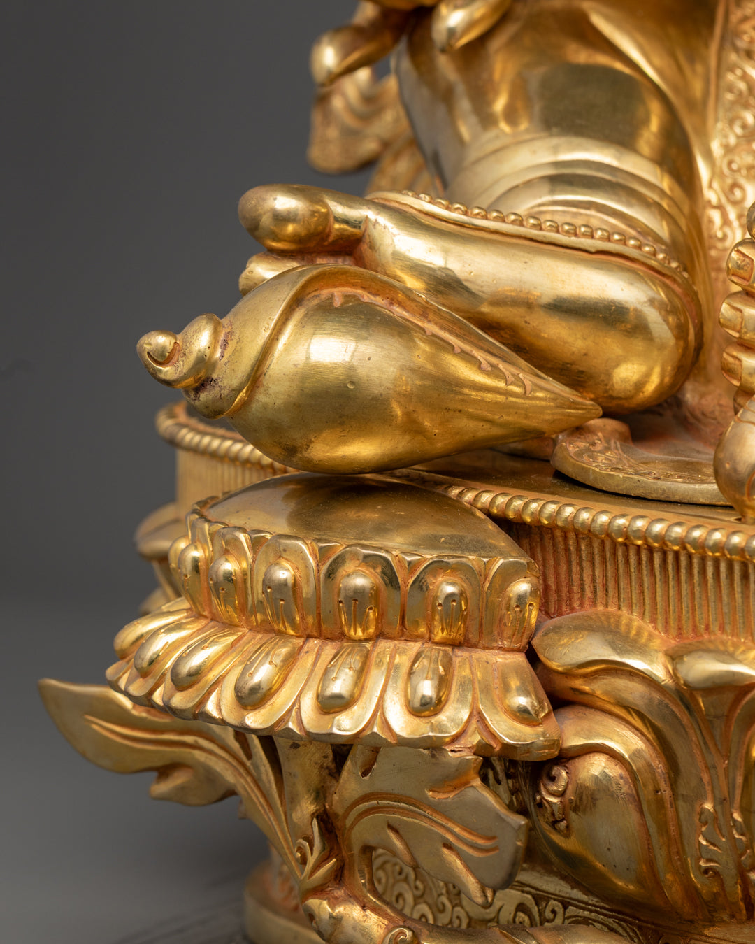 Tibetan Dzambhala Statue | Handmade Gold-Gilded Blessing Deity
