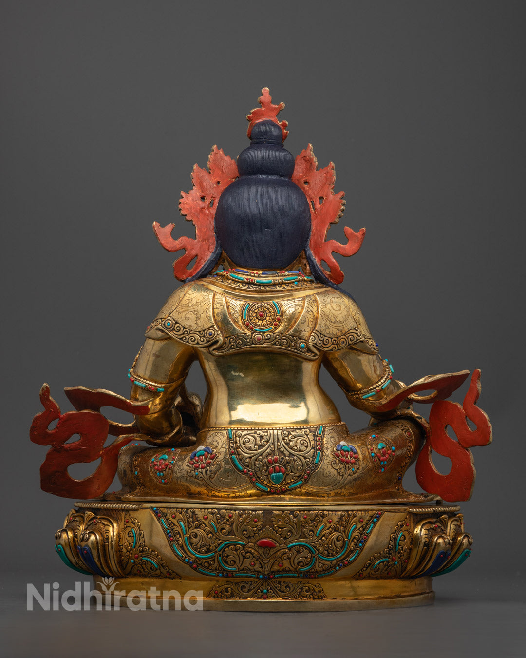 Nepalese Dzambhala Statue | Hand-Carved Deity of Wealth