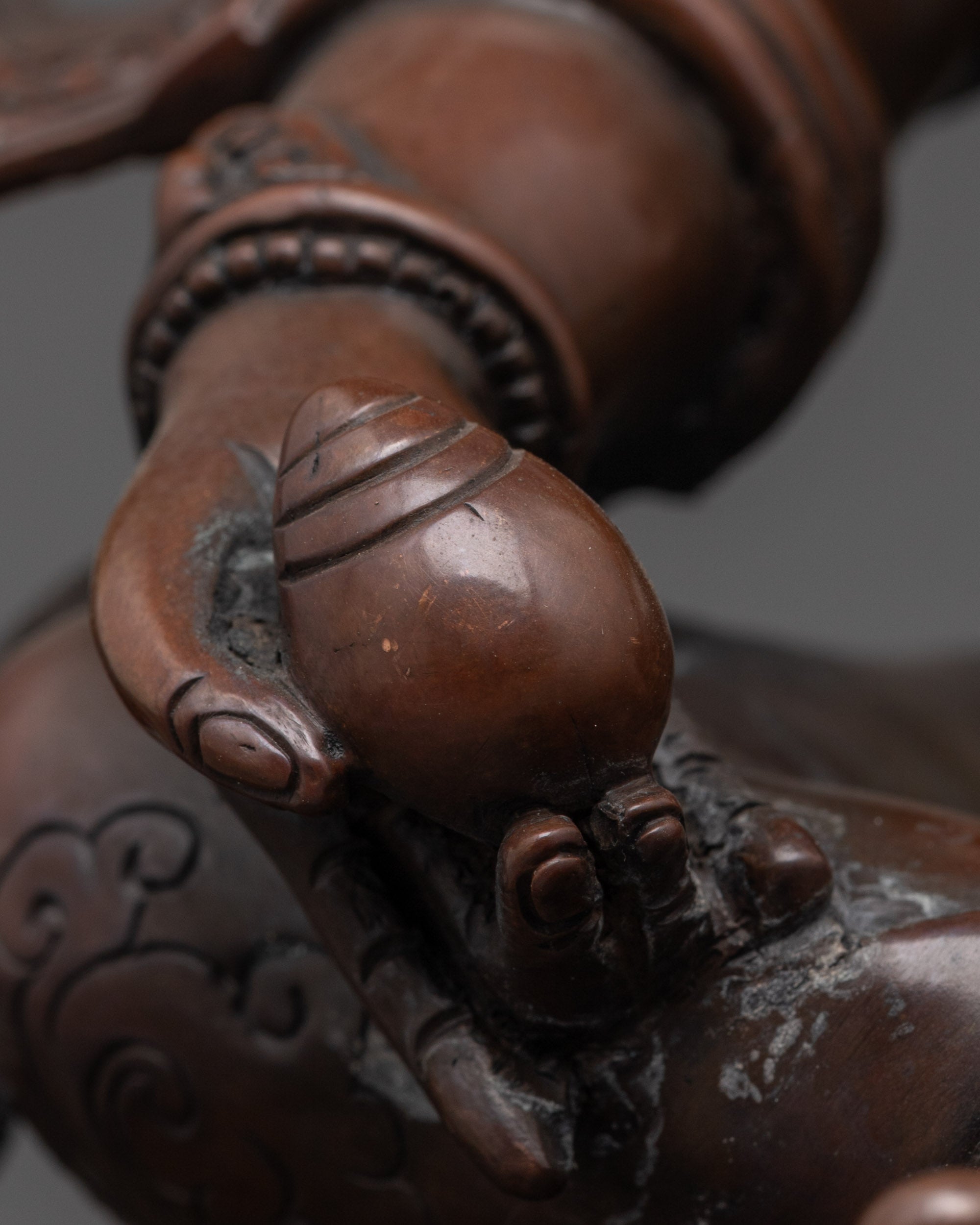 Handcrafted Oxidized Dzambhala Statue | Protector of Wealth