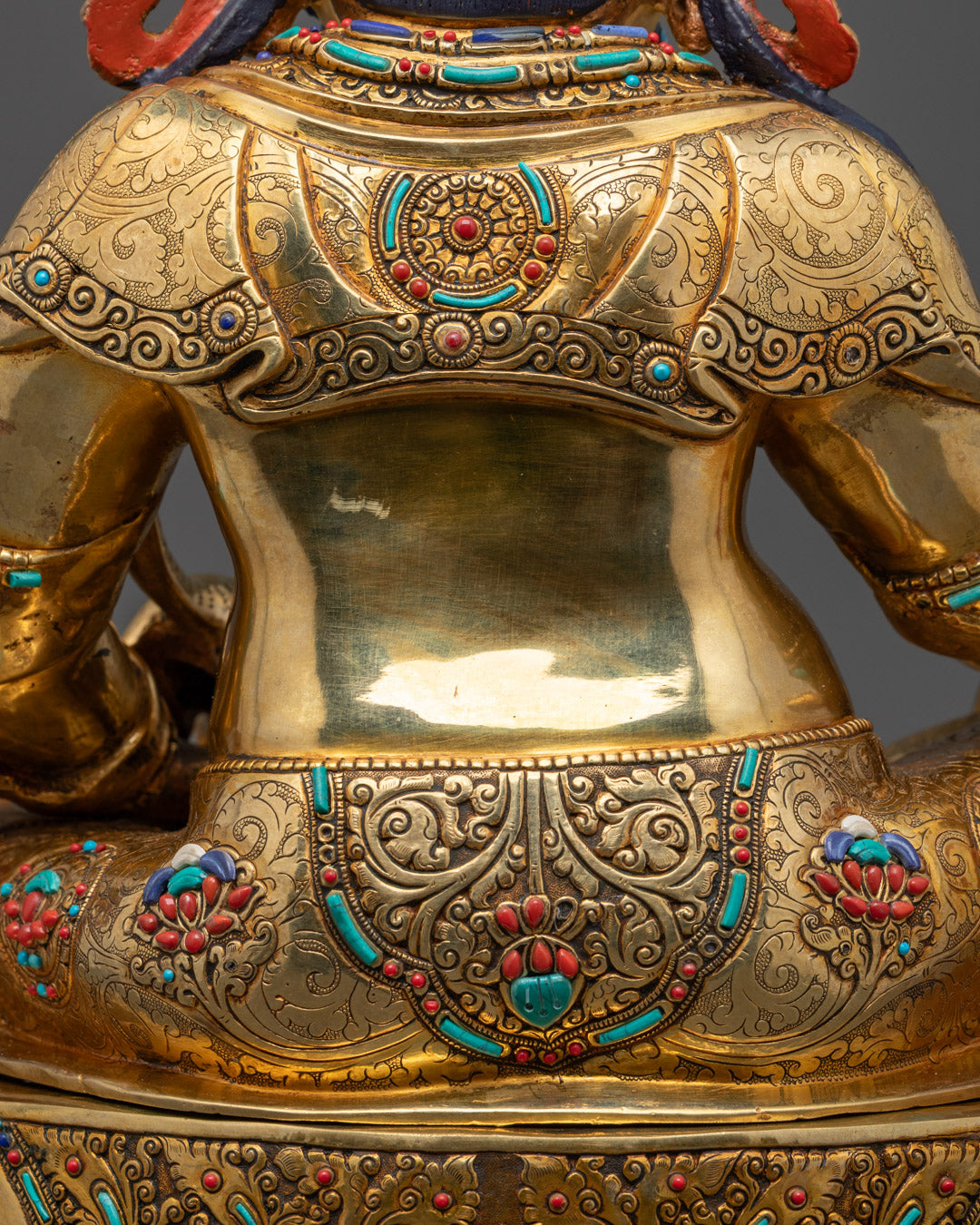 Nepalese Dzambhala Statue | Hand-Carved Deity of Wealth