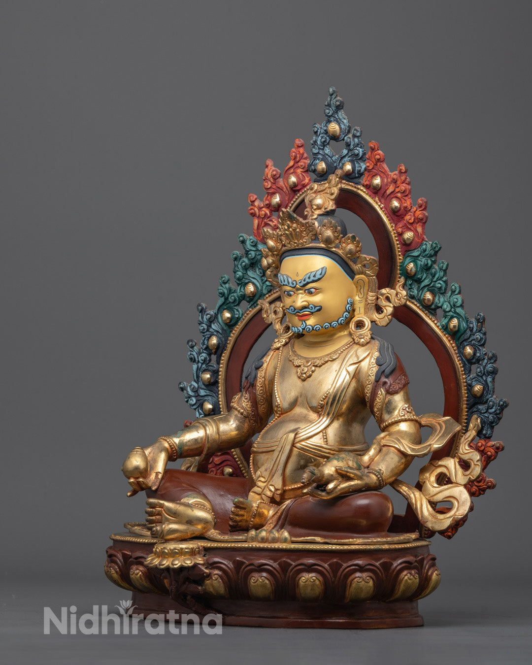 Handcarved Jambhala Kubera Statue | Nepal Artwork