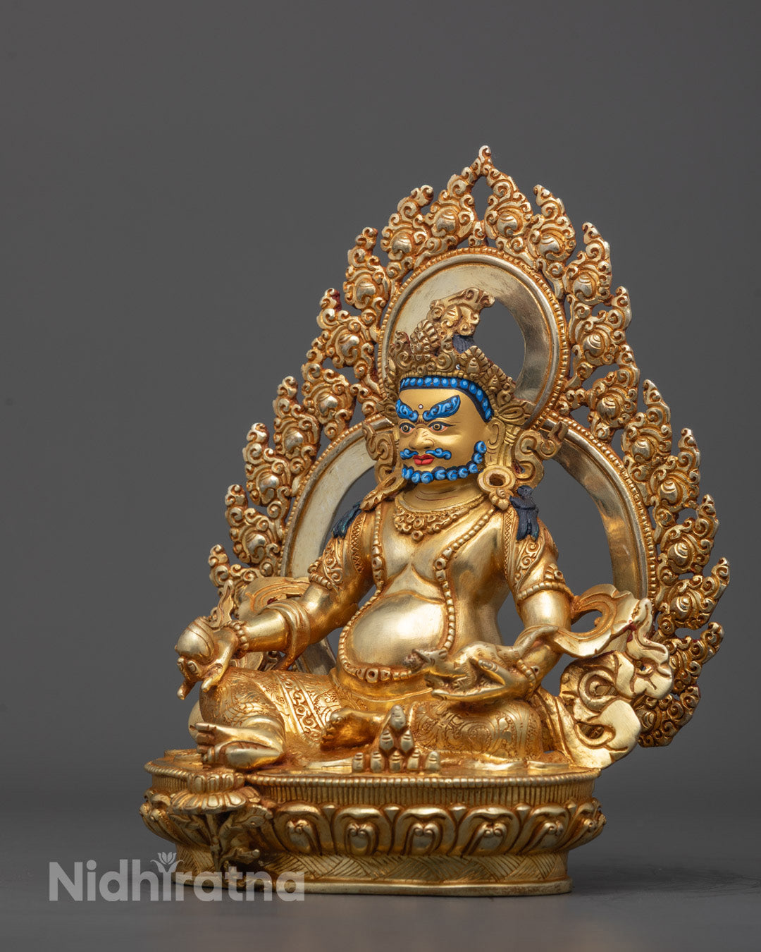 Hand-Crafted Dzambhala Sculpture | Tibetan Wealth Deity