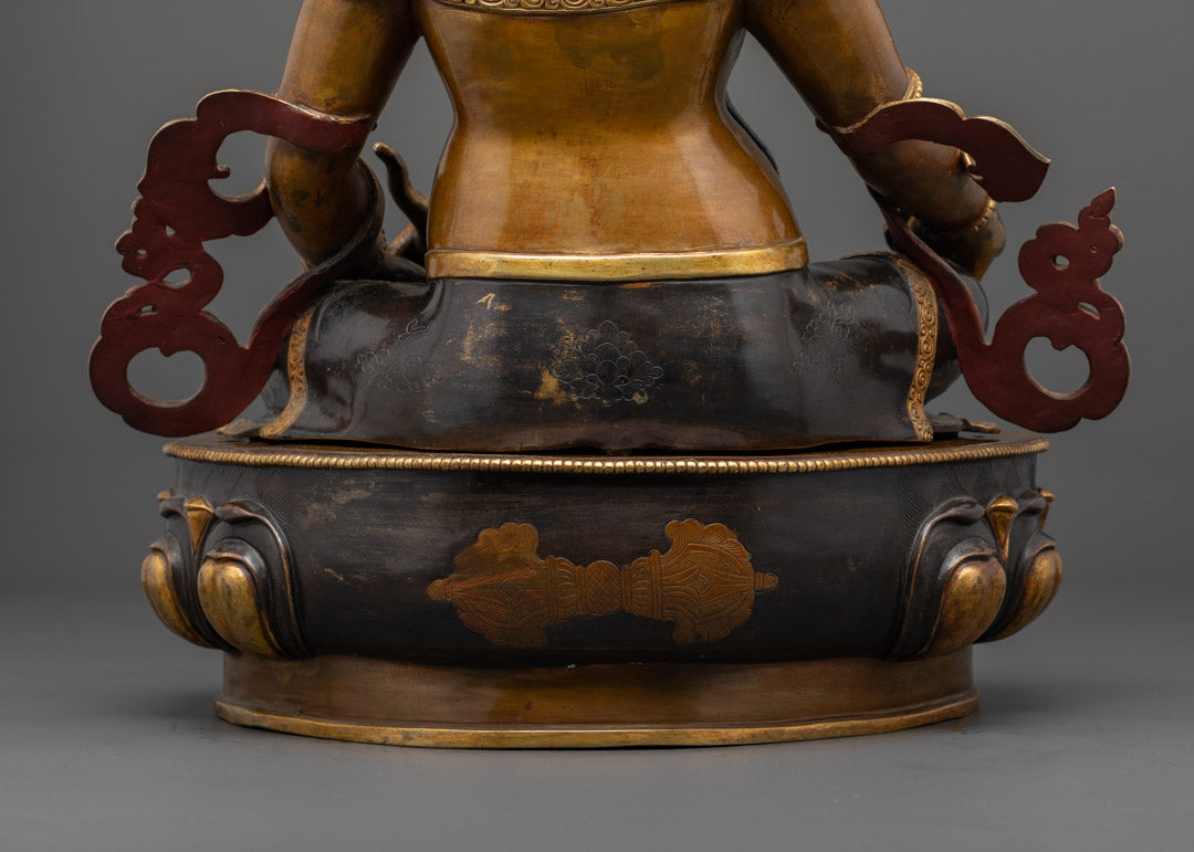 Oxidized Dzambhala Statue | Unique Tibetan Wealth Deity Sculpture