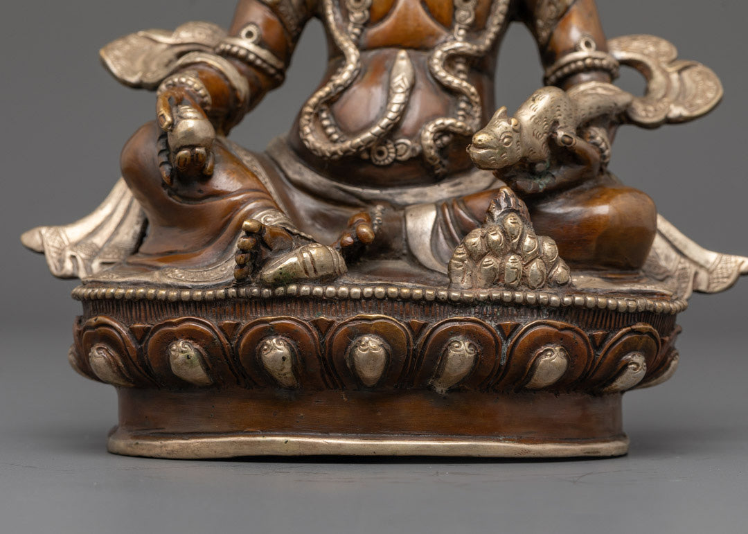 Oxidized Dzambhala Mantra Sculpture | Beautifully Hand-carved